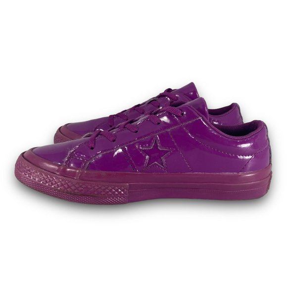 Converse One Star Athletic Sneakers 362535C Shoes Synthetic Purple Youth 2 - Picture 4 of 9